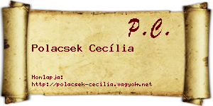 Polacsek Cecília névjegykártya