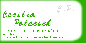 cecilia polacsek business card